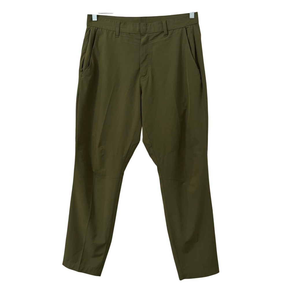 Fabletics The Only Pant Mens 32x30 Olive Green Slim Stretch Athletic Travel
